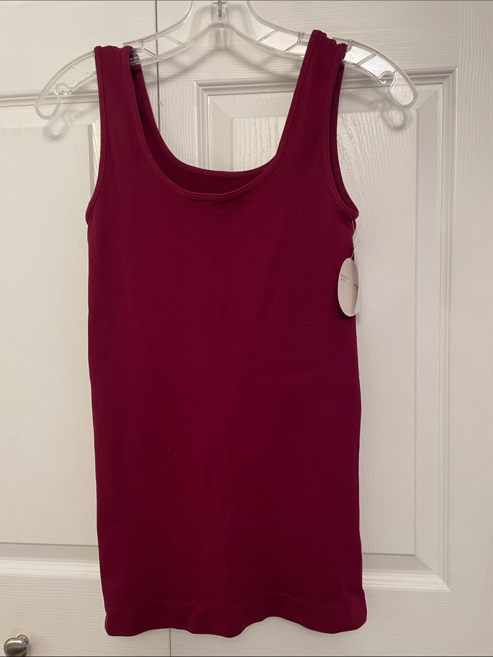 NWT TEES BY TINA Rouge Smooth Burgundy Smooth Tank Top Stretchy